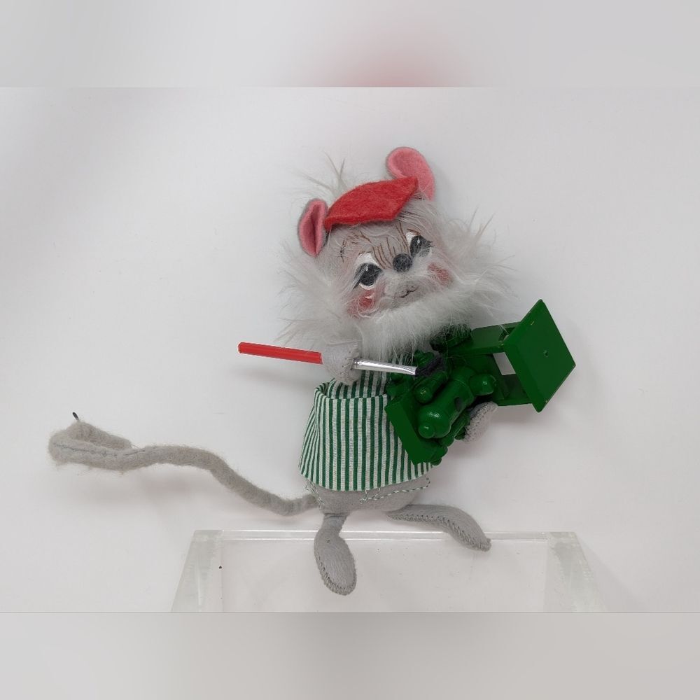 Annalee Christmas Toy Making Train Mouse Doll Figure 1992